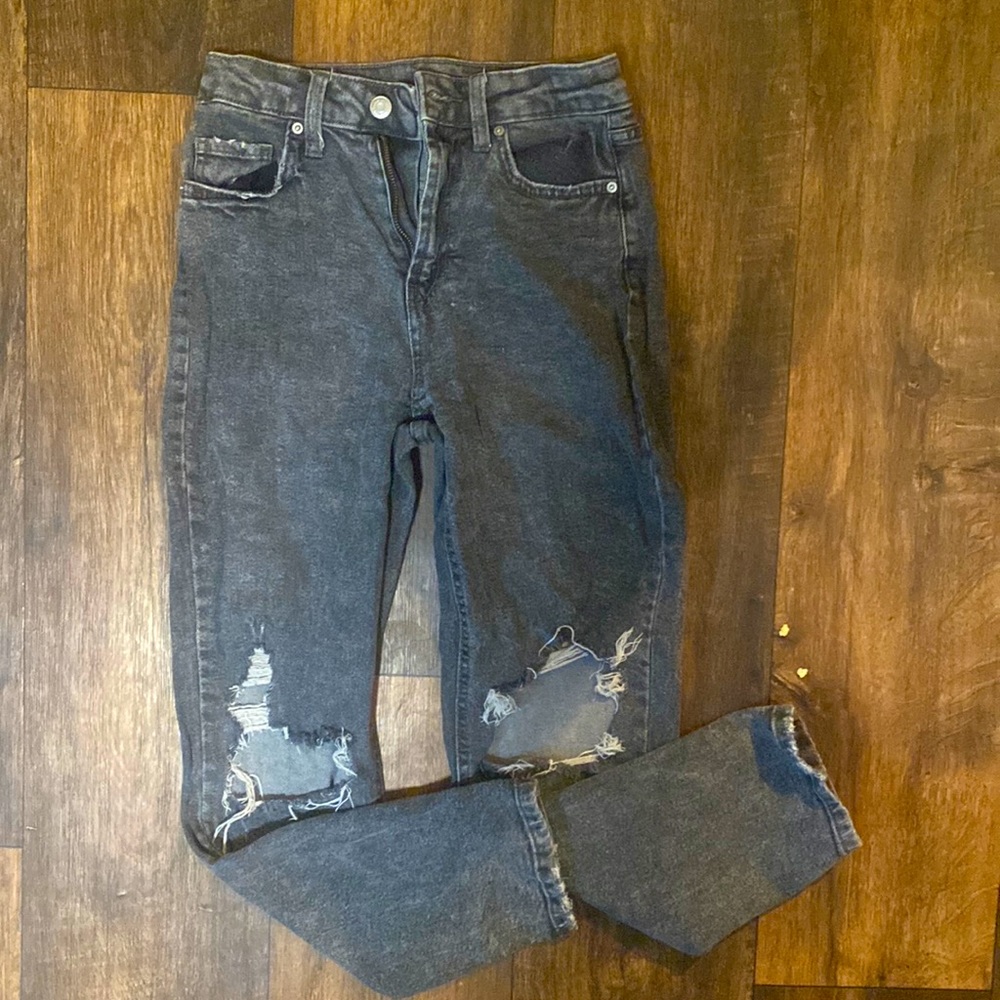 Faded Black Highest Rise Mom Jean